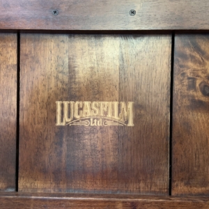 Wooden Box containing the 2019 Lucasfilm Crew Gift.